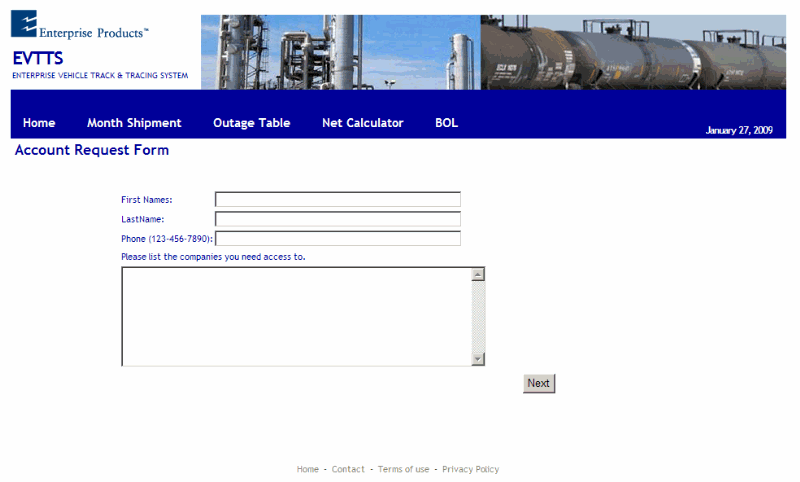 Account Request Form